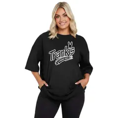 TRIPLE PLAY - Polera Oversize Dama 100% Algodón Trankis yo p3rreo sola