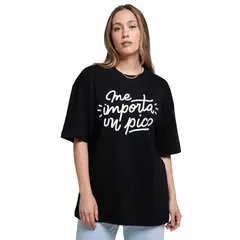 TRIPLE PLAY - Polera Oversize Dama 100% Algodón Me importa un Pc0