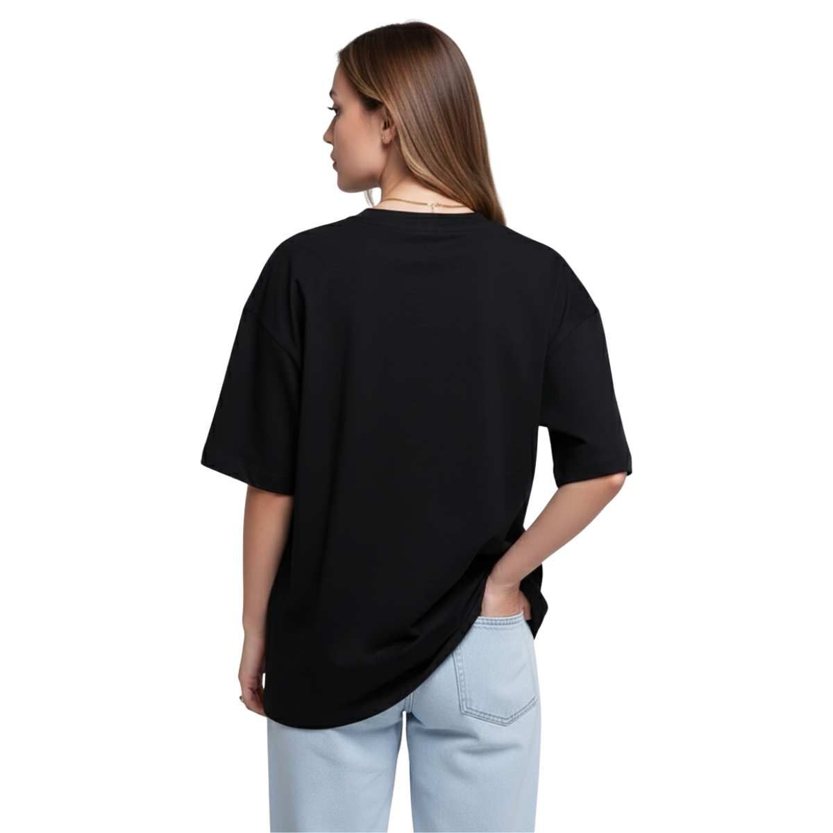 TRIPLE PLAY - Polera Oversize Dama 100% Algodón Letras Smile