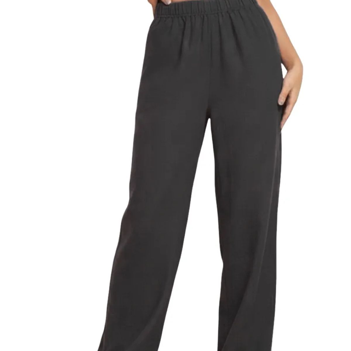 LOOK SHOP - Pantalón Mujer. Tela Verano Tipo Lino. Bolsillo Cierre. 2509