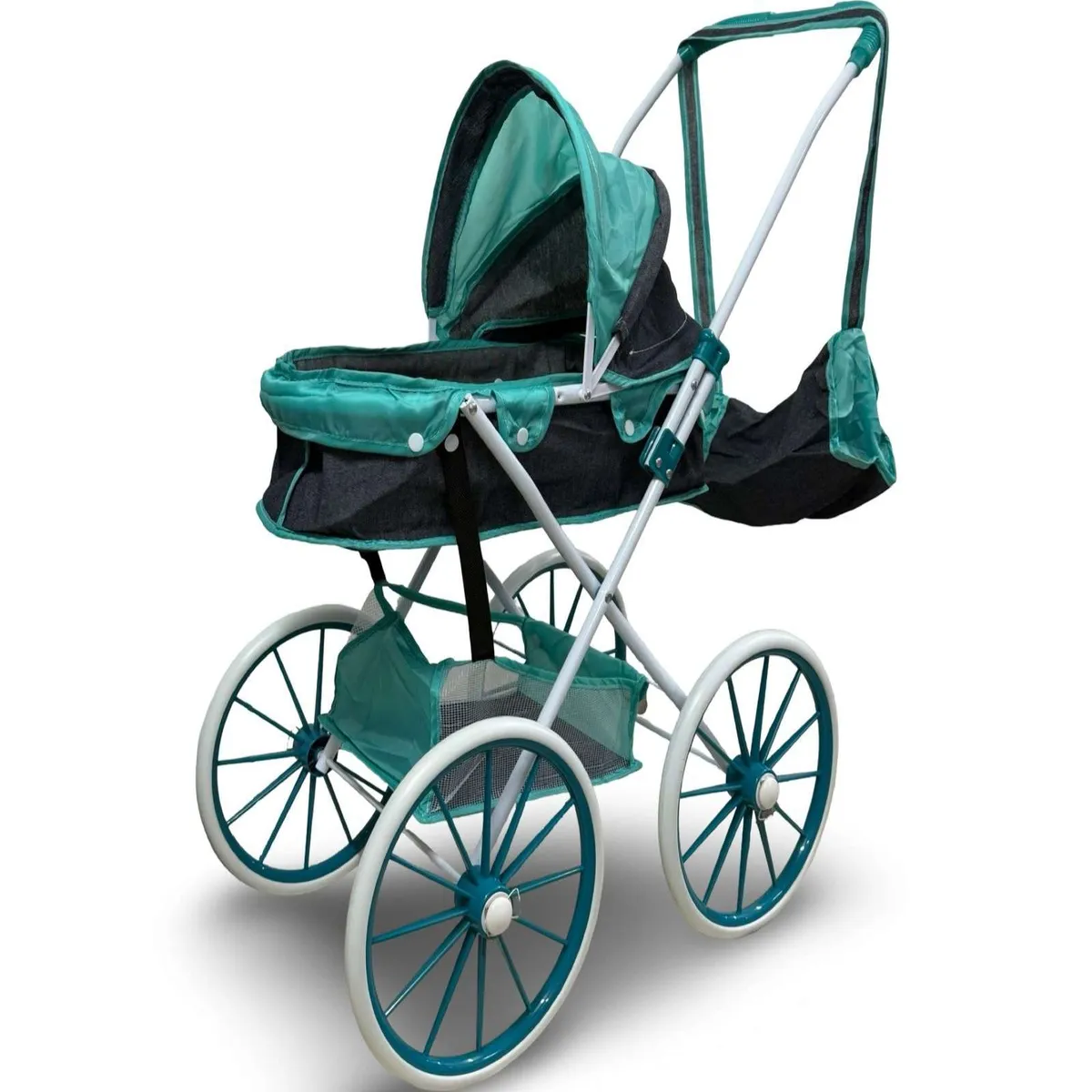 GENERICO - Coche De Muñeca Carreola Ruedas Grandes Turquesa