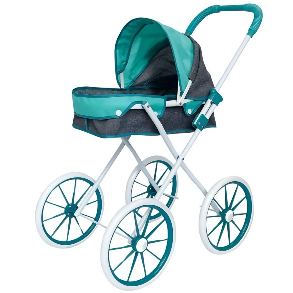 GENERICO - Coche De Muñeca Carreola Ruedas Grandes Turquesa