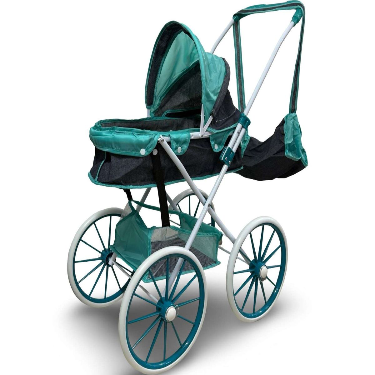GENERICO - Coche De Muñeca Carreola Ruedas Grandes Turquesa