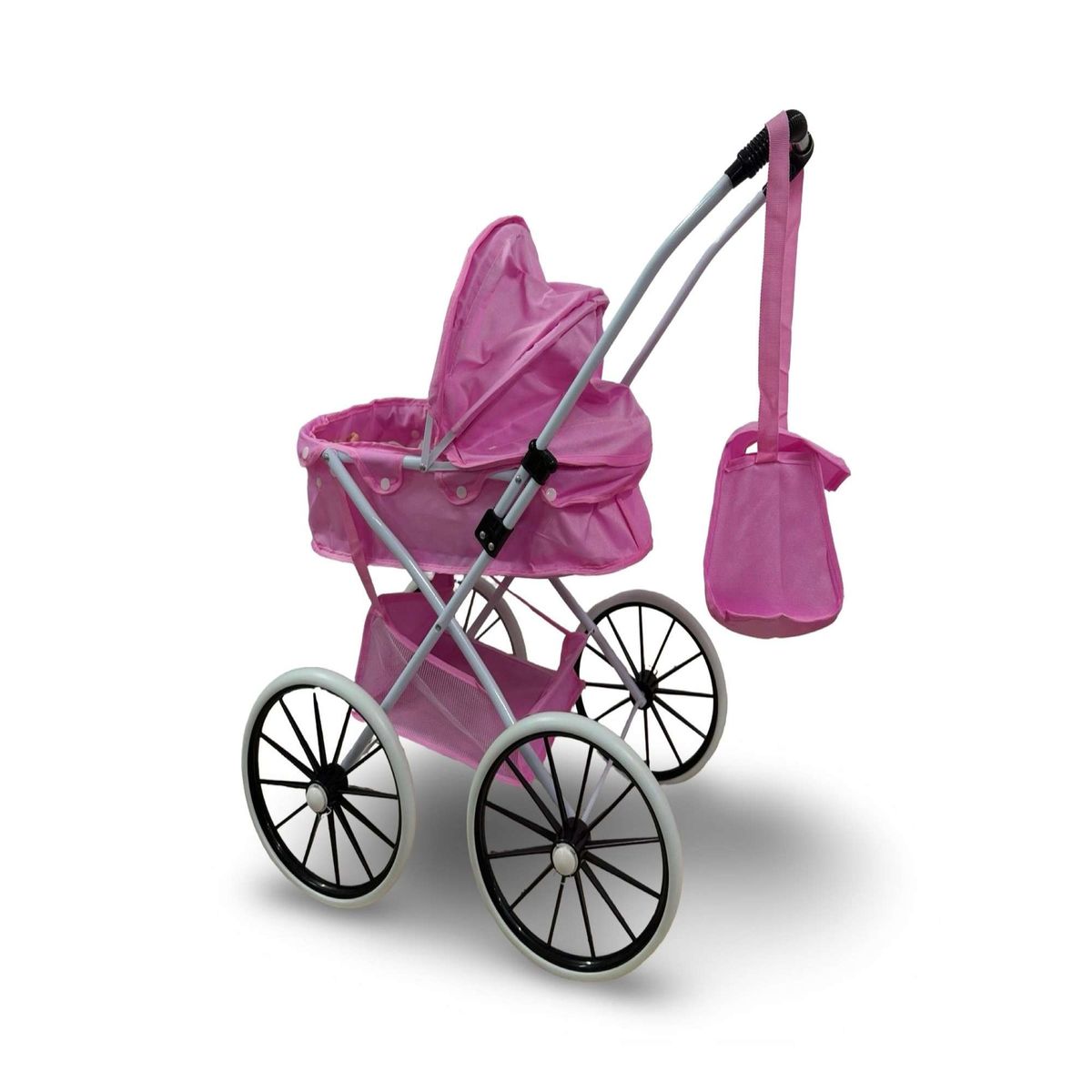 GENERICO - Coche Carreola De Muñeca Ruedas Grandes Rosa