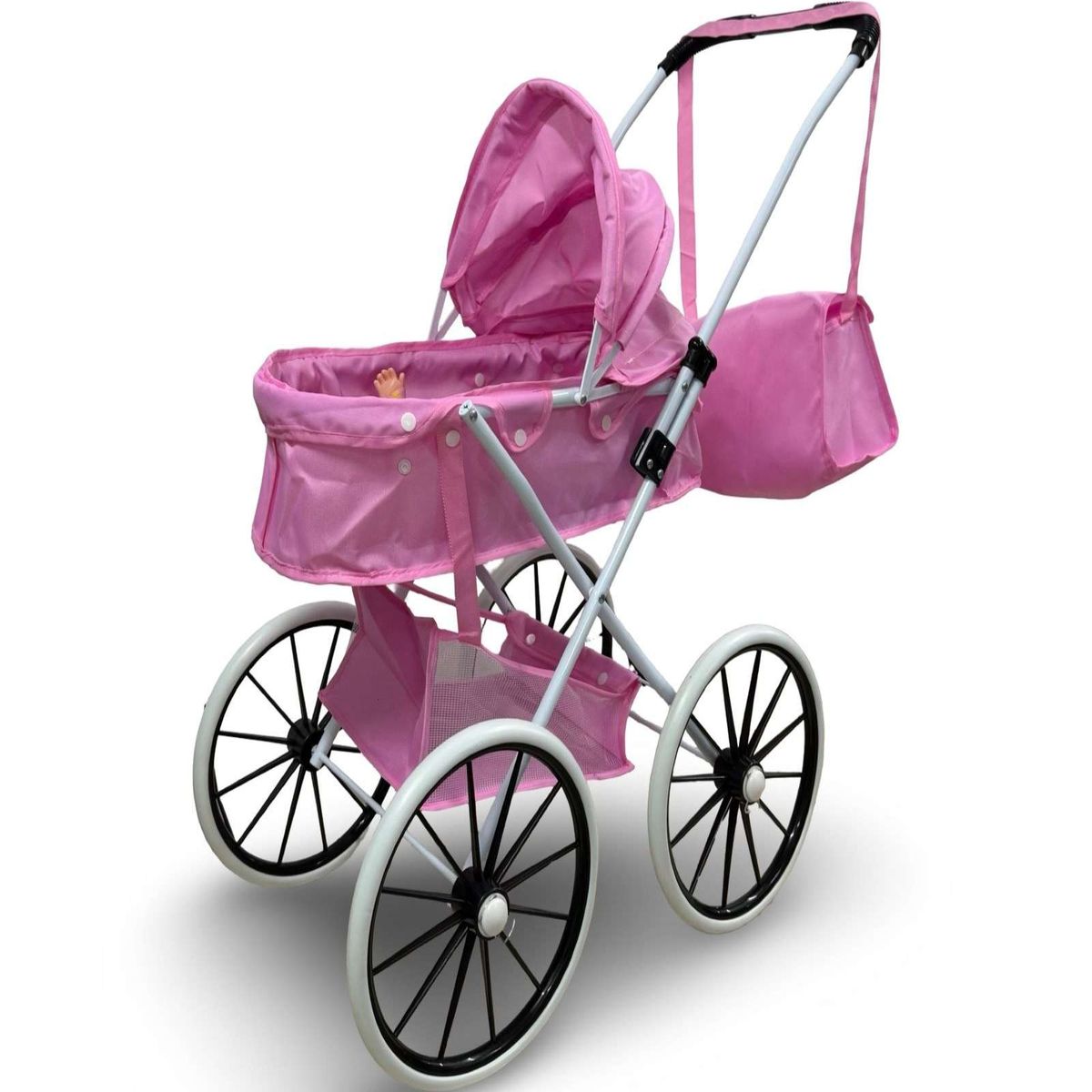 GENERICO - Coche Carreola De Muñeca Ruedas Grandes Rosa