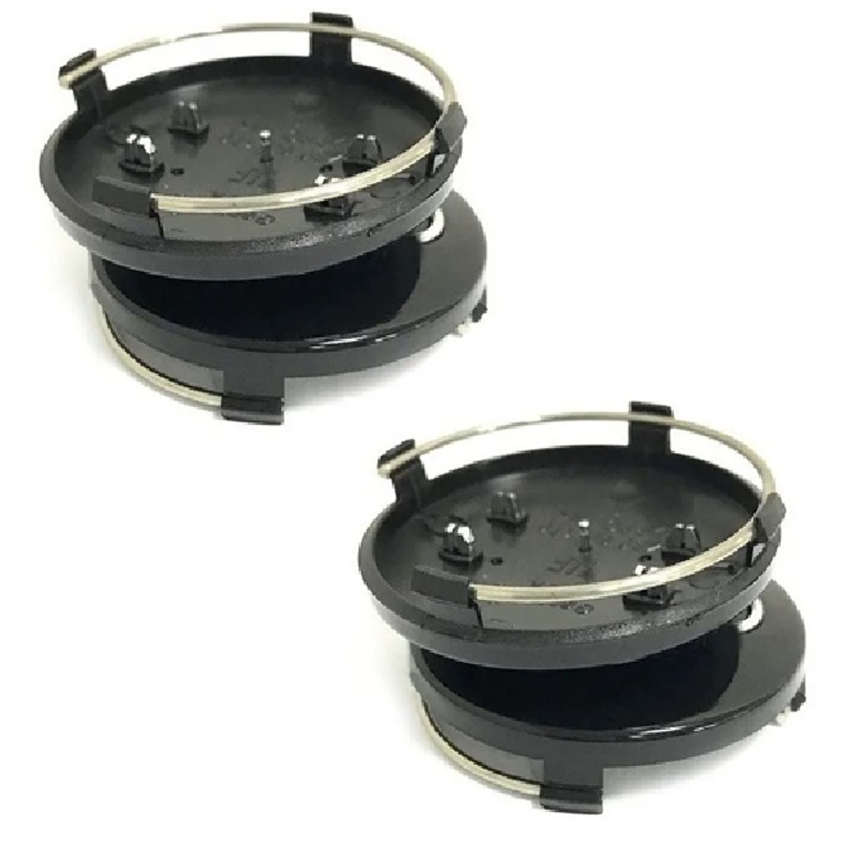 GENERICO - 4 Tapas Centro de Llanta Compatible con Audi 60mm Negro