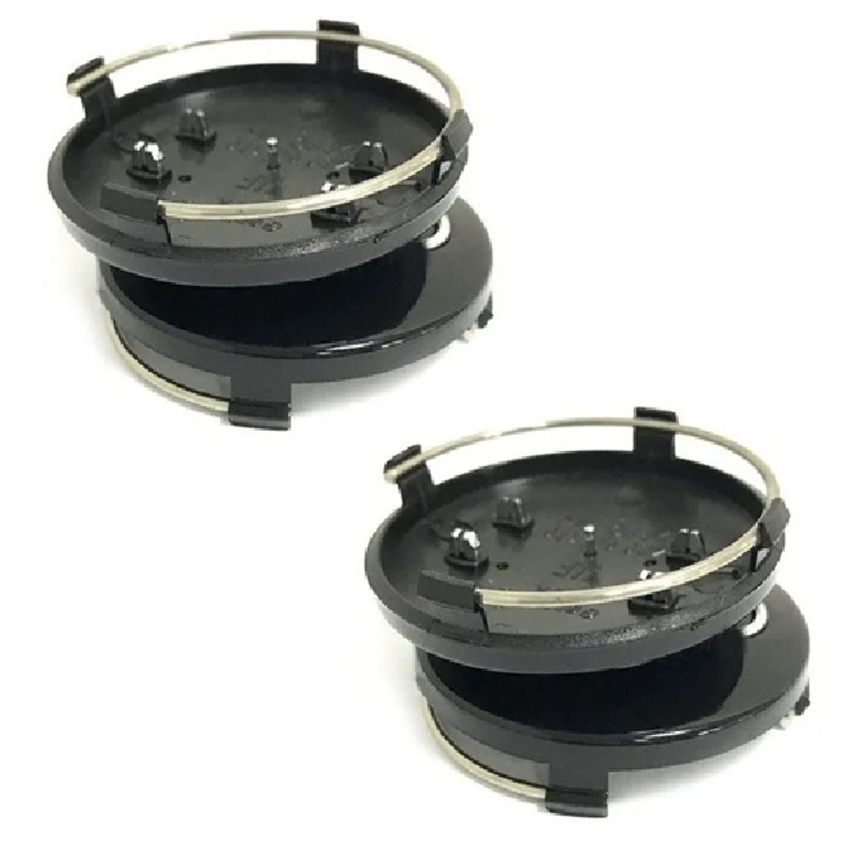 GENERICO - 4 Tapas Centro de Llanta Compatible con Audi 60mm Negro