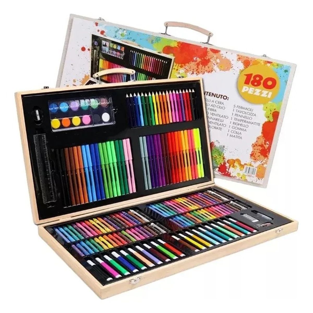 GENERICO - Maleta 180 Piezas Dibujo Infantil Aprendizaje Arte Escolar