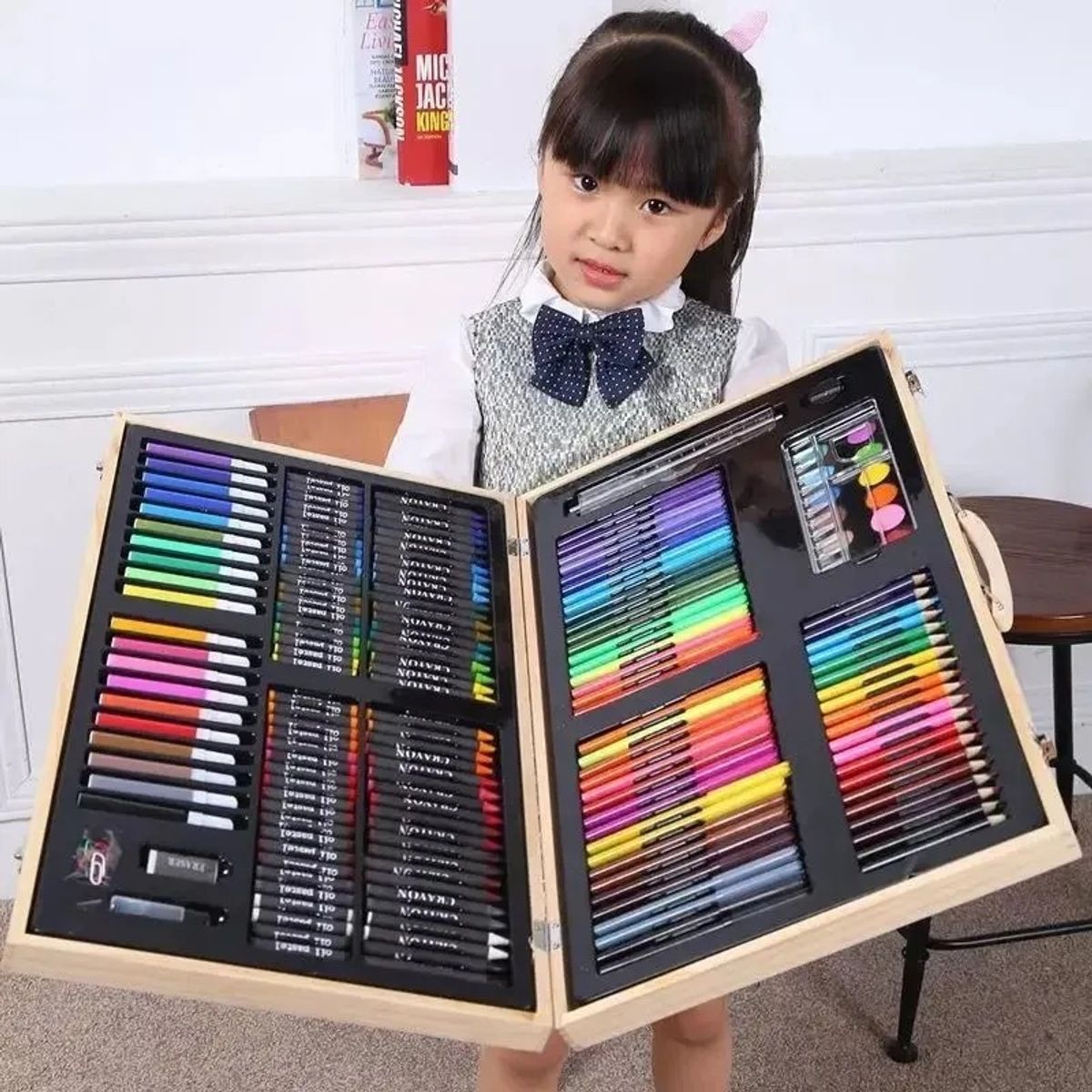 GENERICO - Maleta 180 Piezas Dibujo Infantil Aprendizaje Arte Escolar