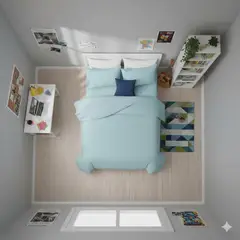 GENERICO - JUEGOS DE SABANA DE 200 HILOS 50% ALGODON 50% POLIESTER ANTIPILLING CON HERMOSOS DISEÑOS CELESTE