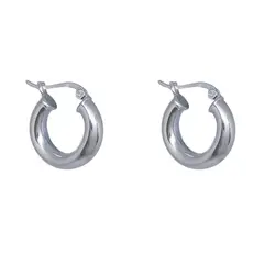 JOYAS LANDEROS - Aros Argollas Lisas Rodinados 20mm Plata 925