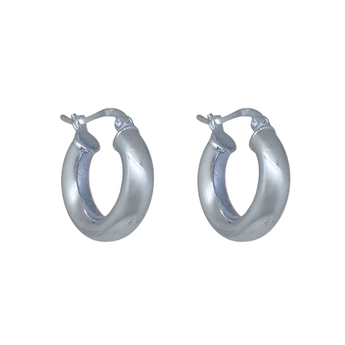 JOYAS LANDEROS - Aros Argollas Lisas Rodinados 20mm Plata 925