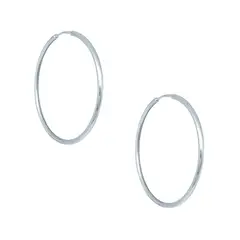 JOYAS LANDEROS - Aros Argollas Tubo Rodinados 36mm Plata 925