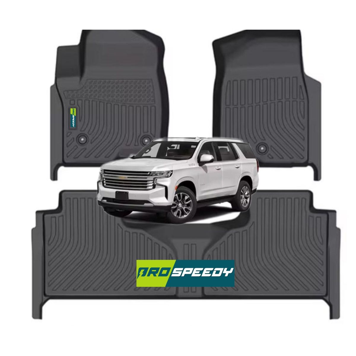 GENERICO - PISOS CALCE PERFECTO PROSPEEDY CHEVROLET TAHOE 2021+ 3PIEZAS
