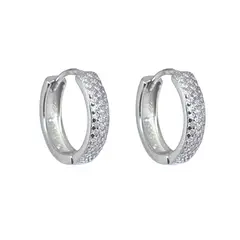 JOYAS LANDEROS - Aros Argolla Triple Riel 14mm Plata 925