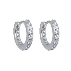 JOYAS LANDEROS - Aros Argollas Cintillo Mini 12mm Plata 925