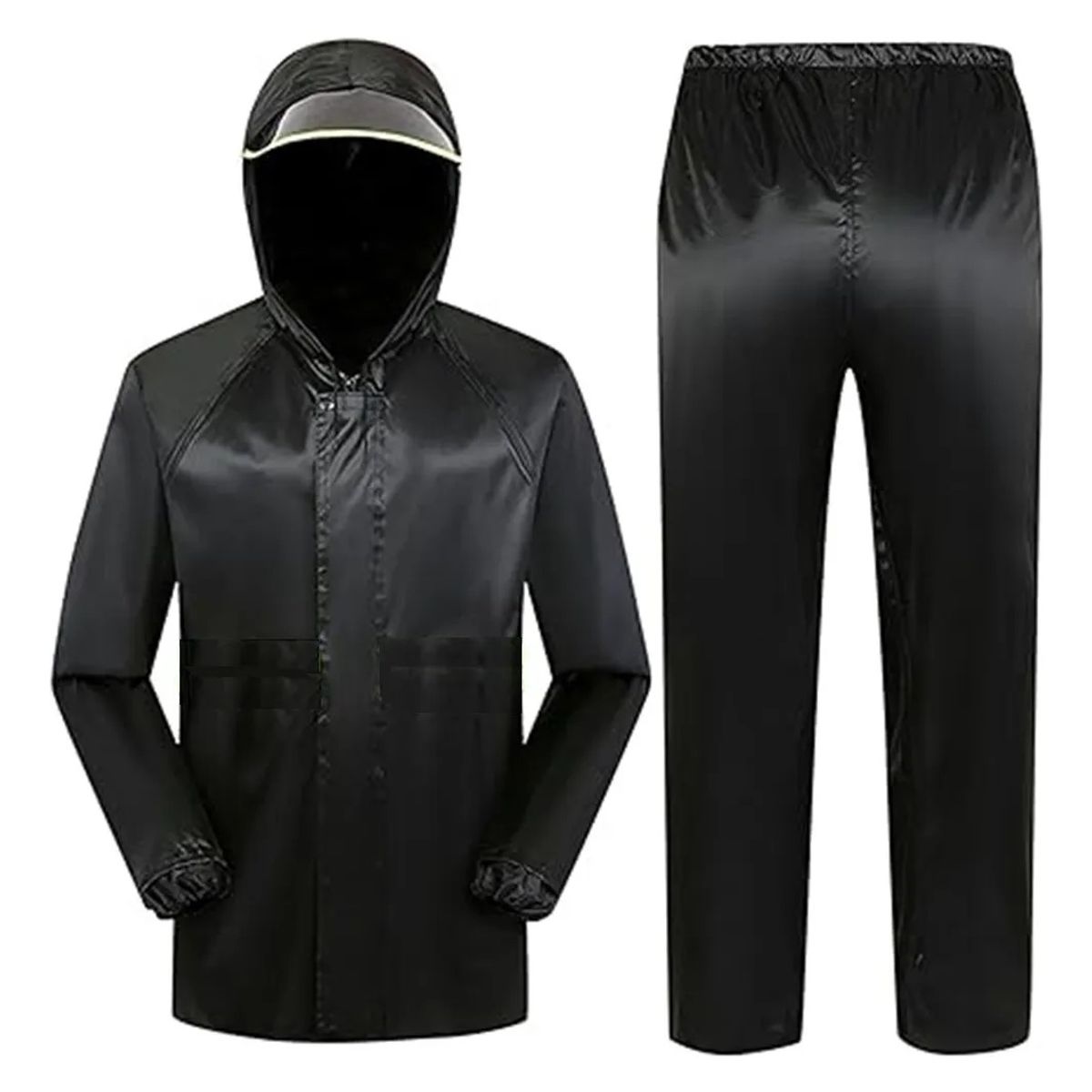 GENERICO - Traje Lluvia Impermeable Moto Chubasquero Reflectante 2 Pcs