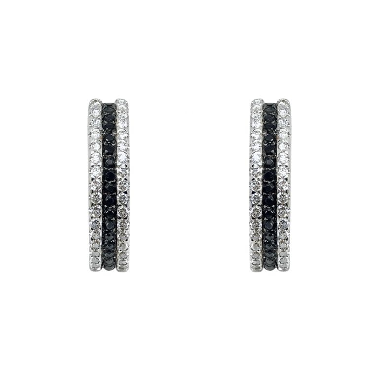 Aros Semi Argolla Onix Plata 925 Plateado 20