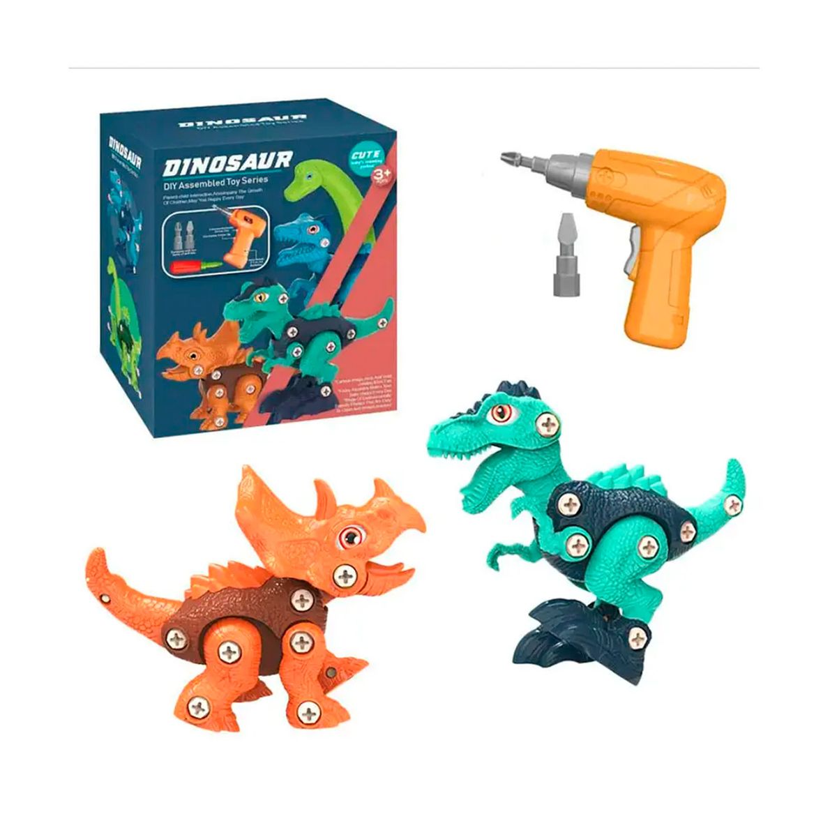 GENERICO - Juguete Didáctico 2 Dinosaurios Armables