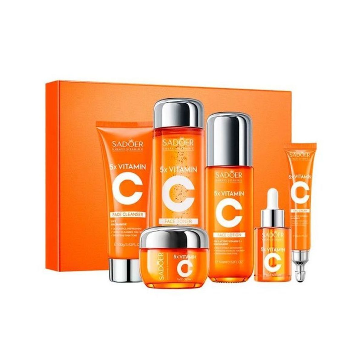 GENERICO - Set Skincare Kit Cuidado Facial 5x Vitamina C Multiefecto