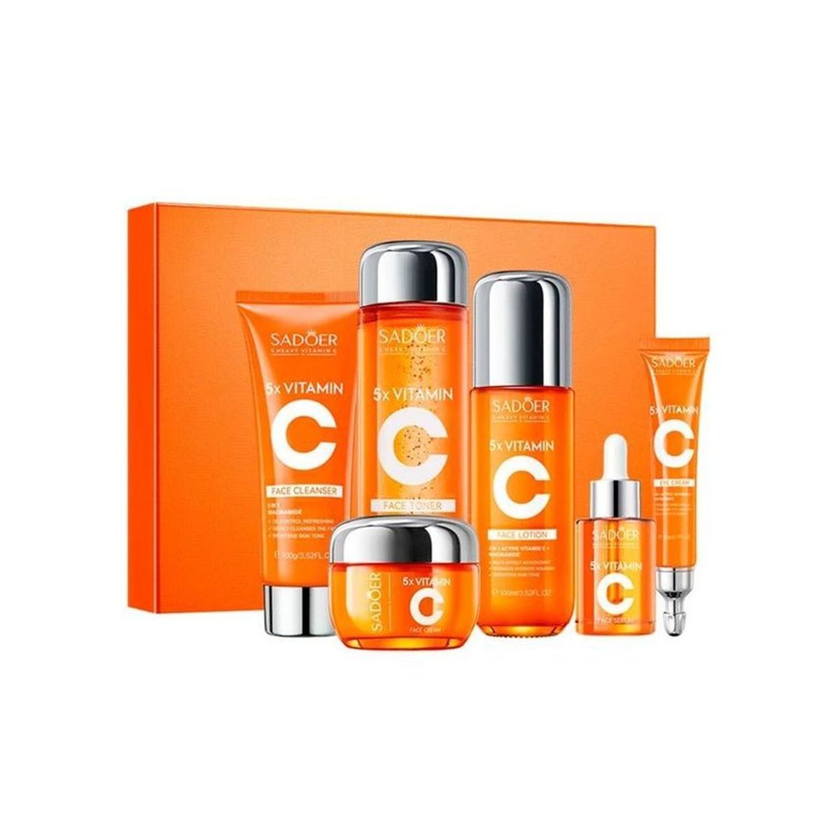 GENERICO - Set Skincare Kit Cuidado Facial 5x Vitamina C Multiefecto