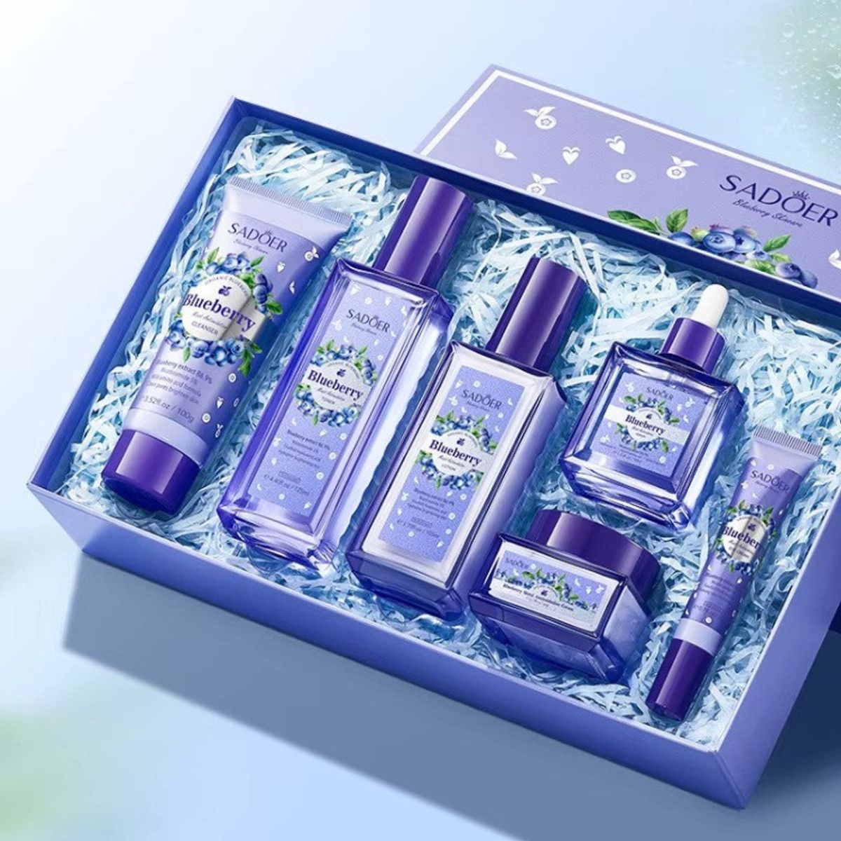 GENERICO - Set Skincare Kit Cuidado Facial Extracto De Arándano Piel Joven y Radiante