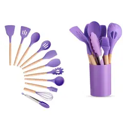 GENERICO - SET 12 UTENSILIOS DE COCINA SILICONA