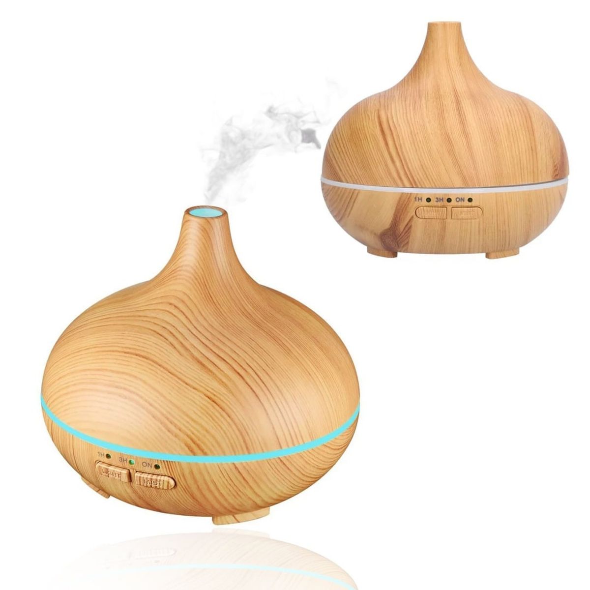 GENERICO - HUMIDIFICADOR DIFUSOR DE AROMAS CAPACIDAD 500 ML LED RGB CAFÉ OSCURO