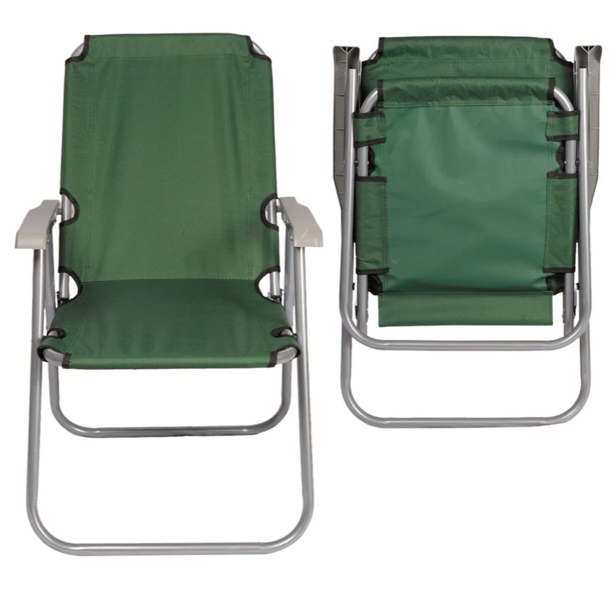 GENERICO - SILLA REPOSERA PLEGABLE CAMPING VERDE