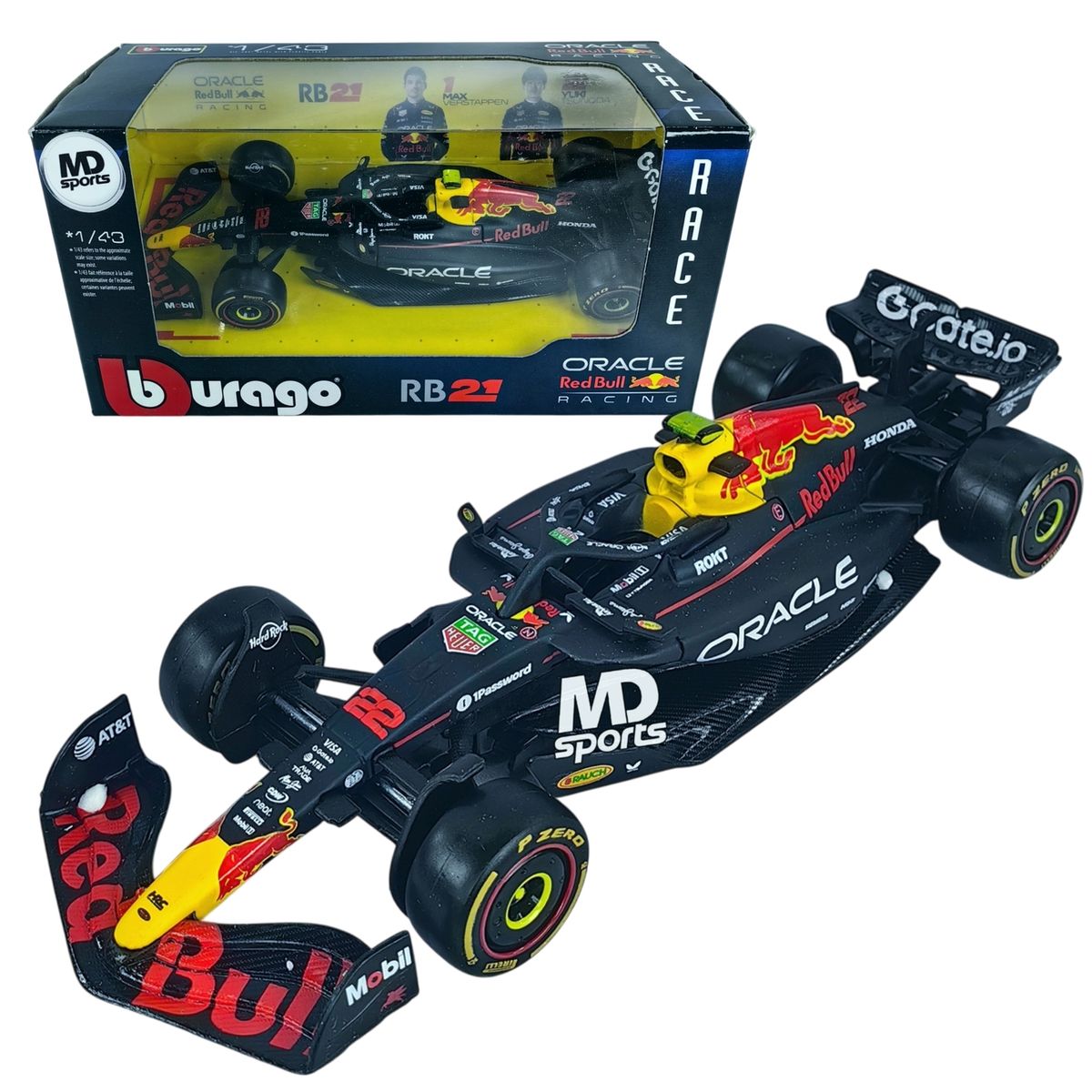 BBURAGO - Auto F1 RedBull RB21 2025 #22 Yuki Tsunoda Caja Normal Burago 1:43