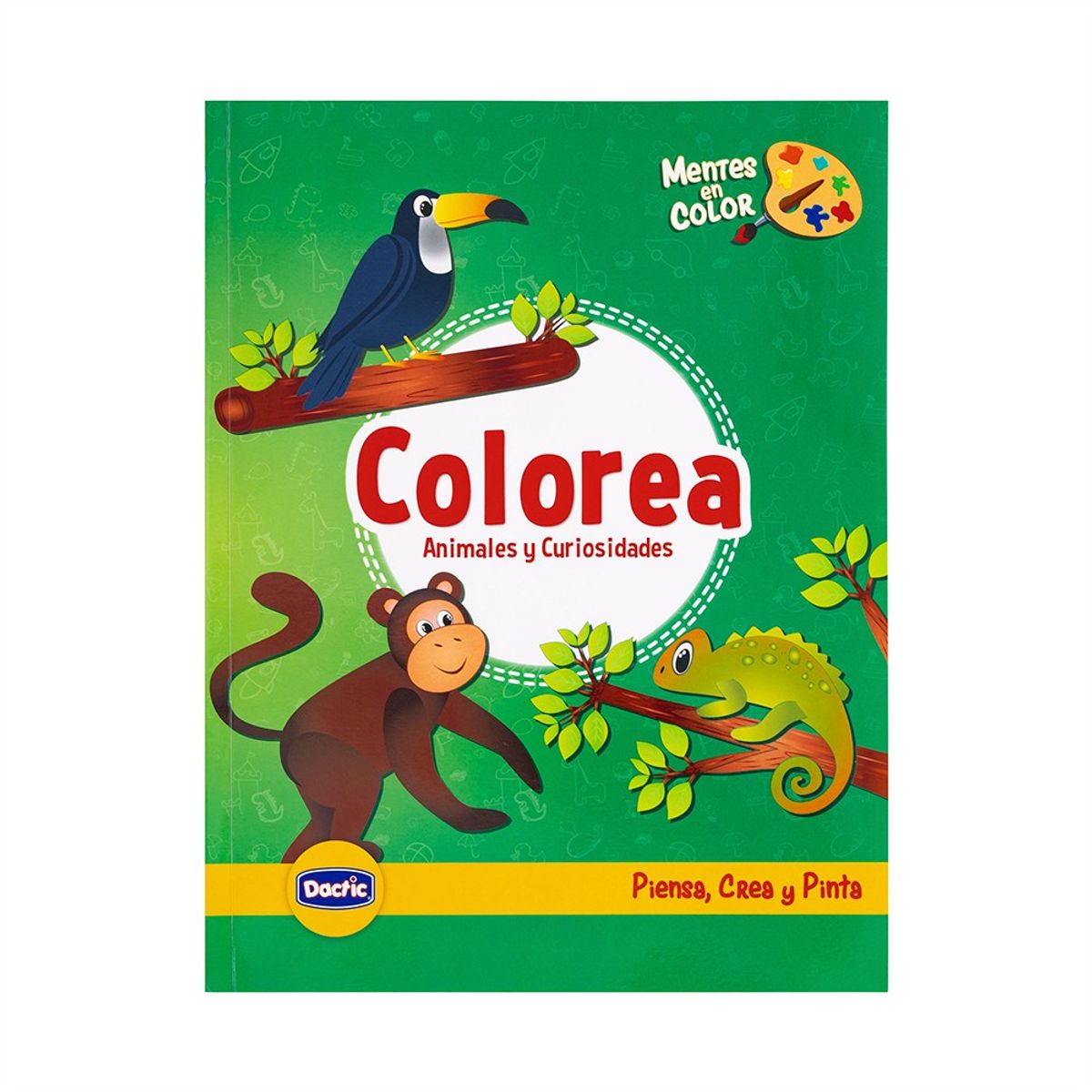 DACTIC - Libro para Colorear Animales y Curiosidades 50 Diseños Dactic