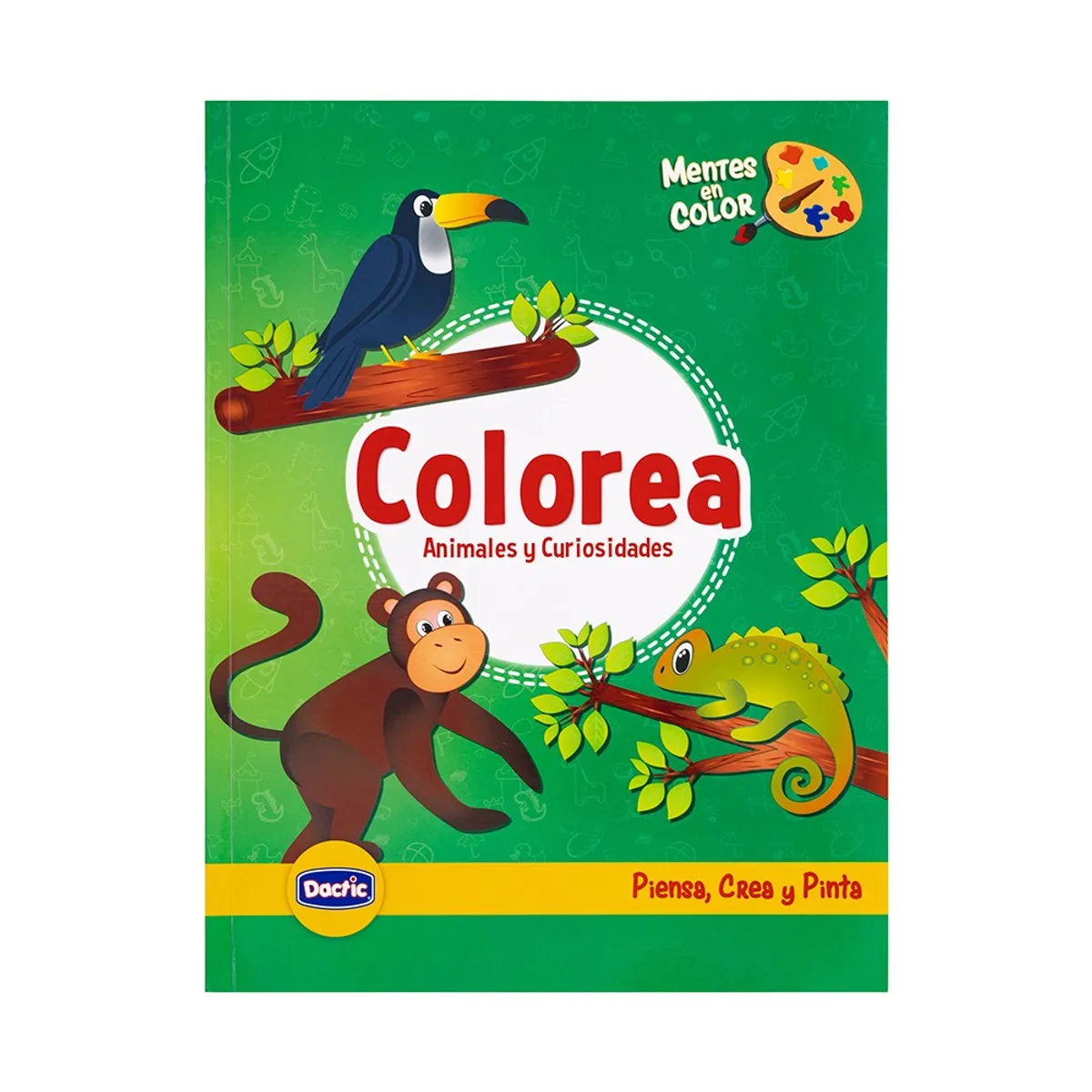 DACTIC - Libro para Colorear Animales y Curiosidades 50 Diseños Dactic