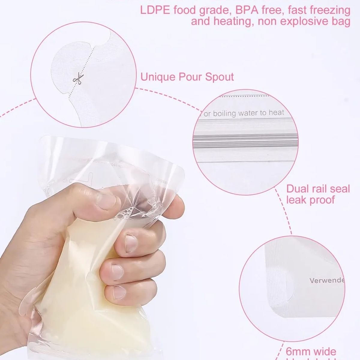 GENERICO - Pack 30 Bolsas Para Leche Materna De 250 Ml