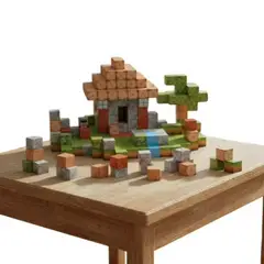 GENERICO - Cubo bloques Magnético 312 piezas diseño Mine-cratf