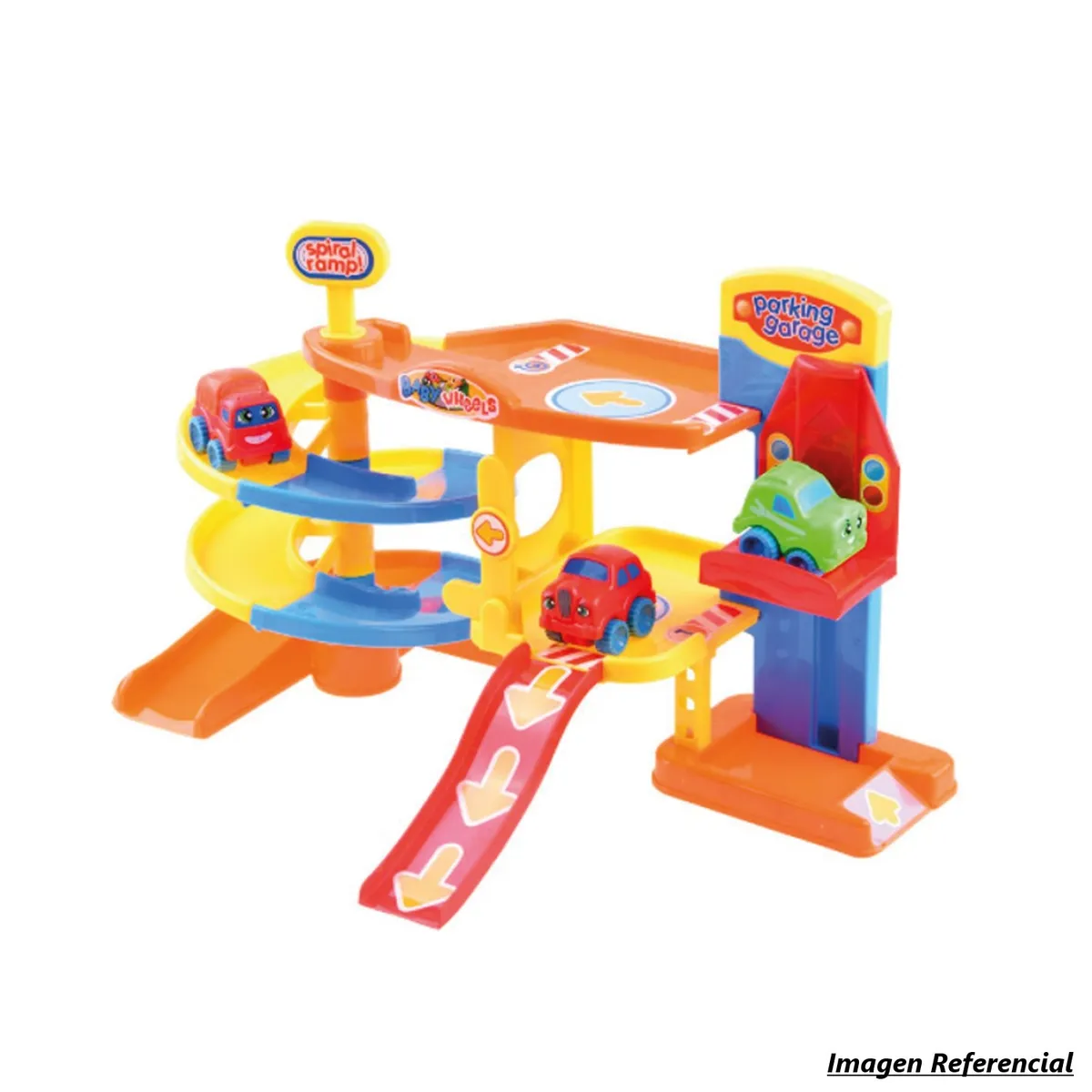 JOLLY - Set de Pista Estacionamiento 20pz + 2 Autos Infantil DBG1608