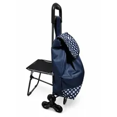 GENERICO - Carro De Compras Feria + Silla Plegable Y Ruedas Reforzadas