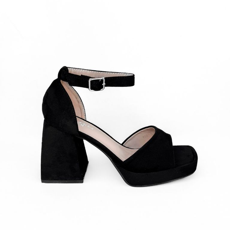 SANDALIA MUJER MAJU NEGRO GAMUZA BELLA MODA Negro 35