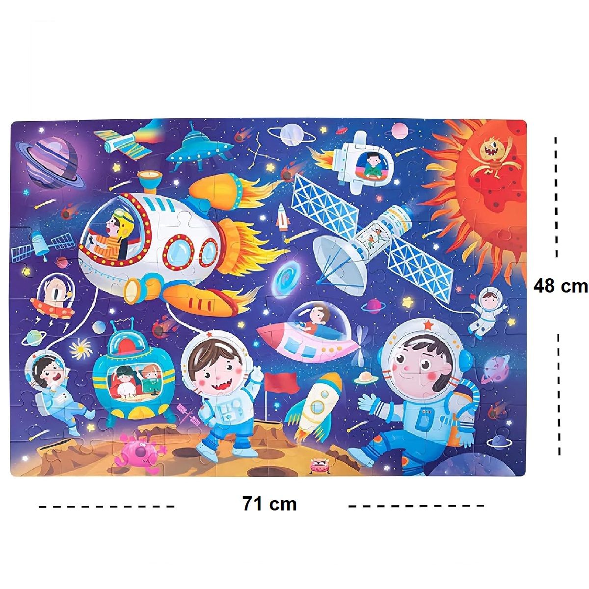 GENERICO - Puzzle Rompecabezas Didáctico para niños 100pcs Espacio