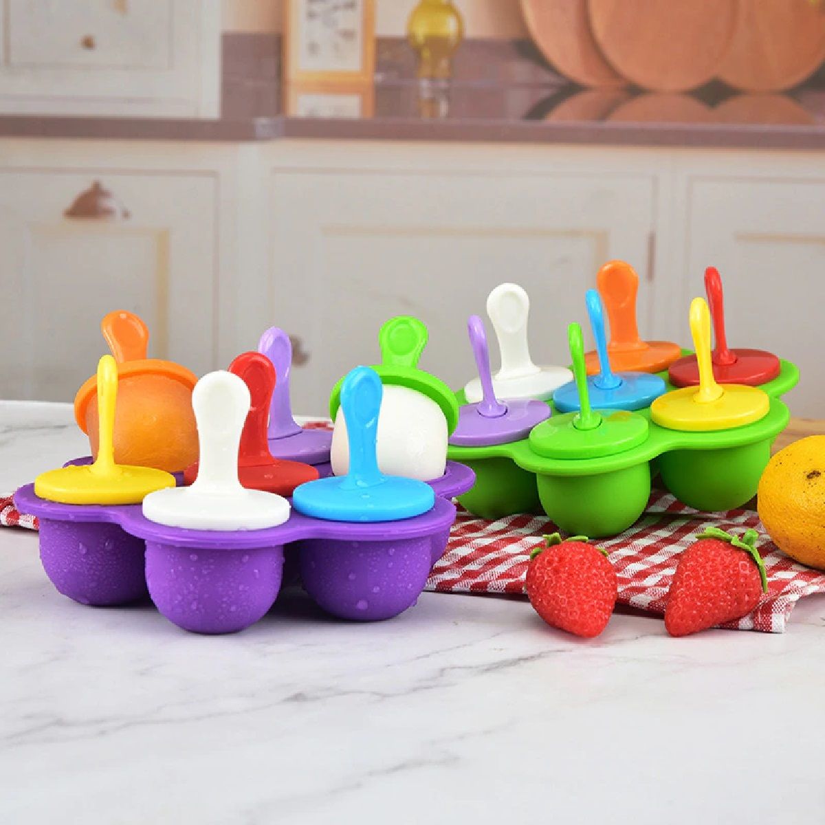 GENERICO - Molde De De Helado Para niños de Silicona Mini Paletas Verde