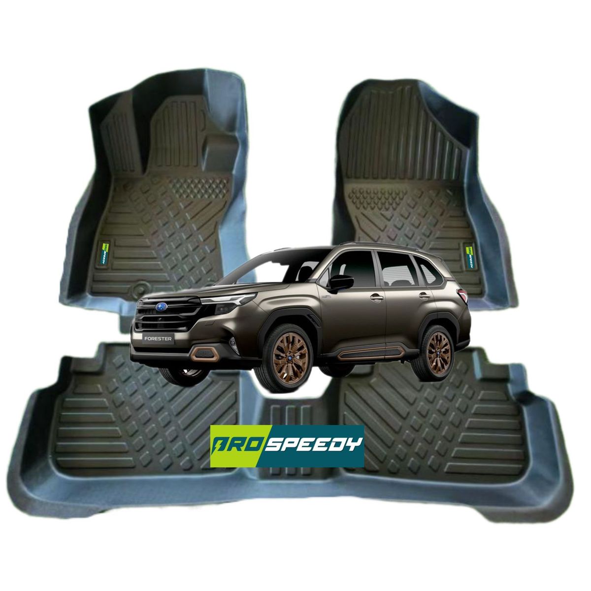 GENERICO - PISOS CALCE PERFECTO PROSPEEDY SUBARU FORESTER 2019-2024 3PIEZAS