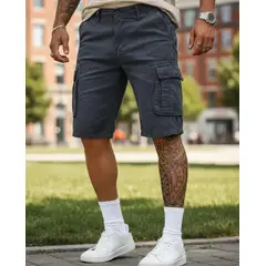 BLUE MOUNTAIN - Shorts cargo para hombre múltiple bolsillos Outdoor