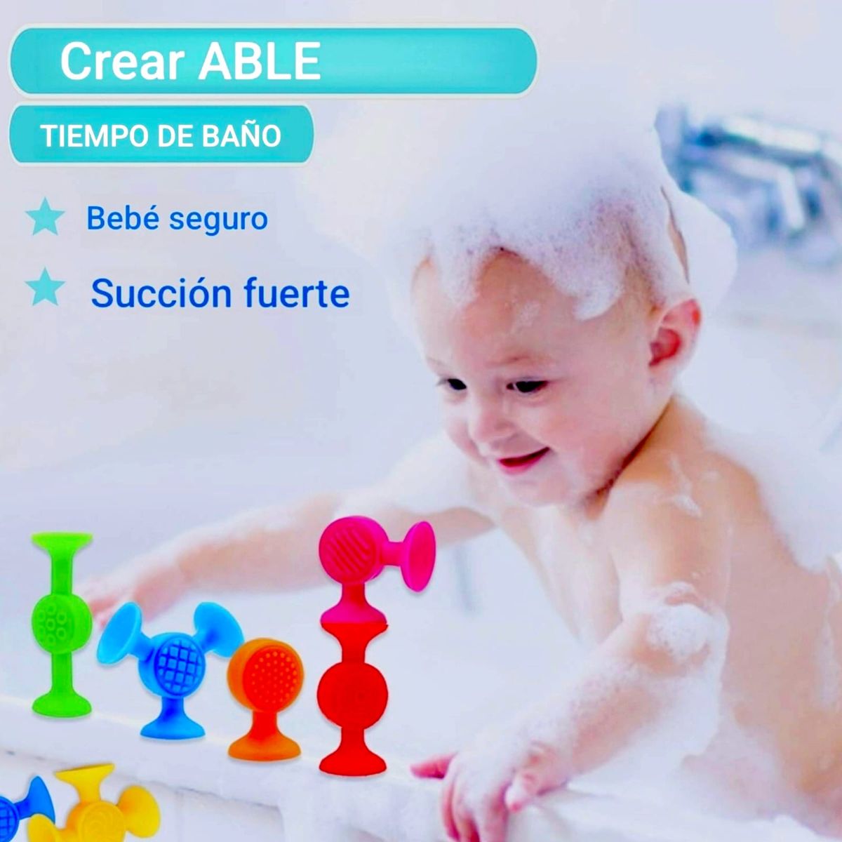 GENERAL - Juguete Ventosas Sensorial Texturizado De Succión 24 Piezas