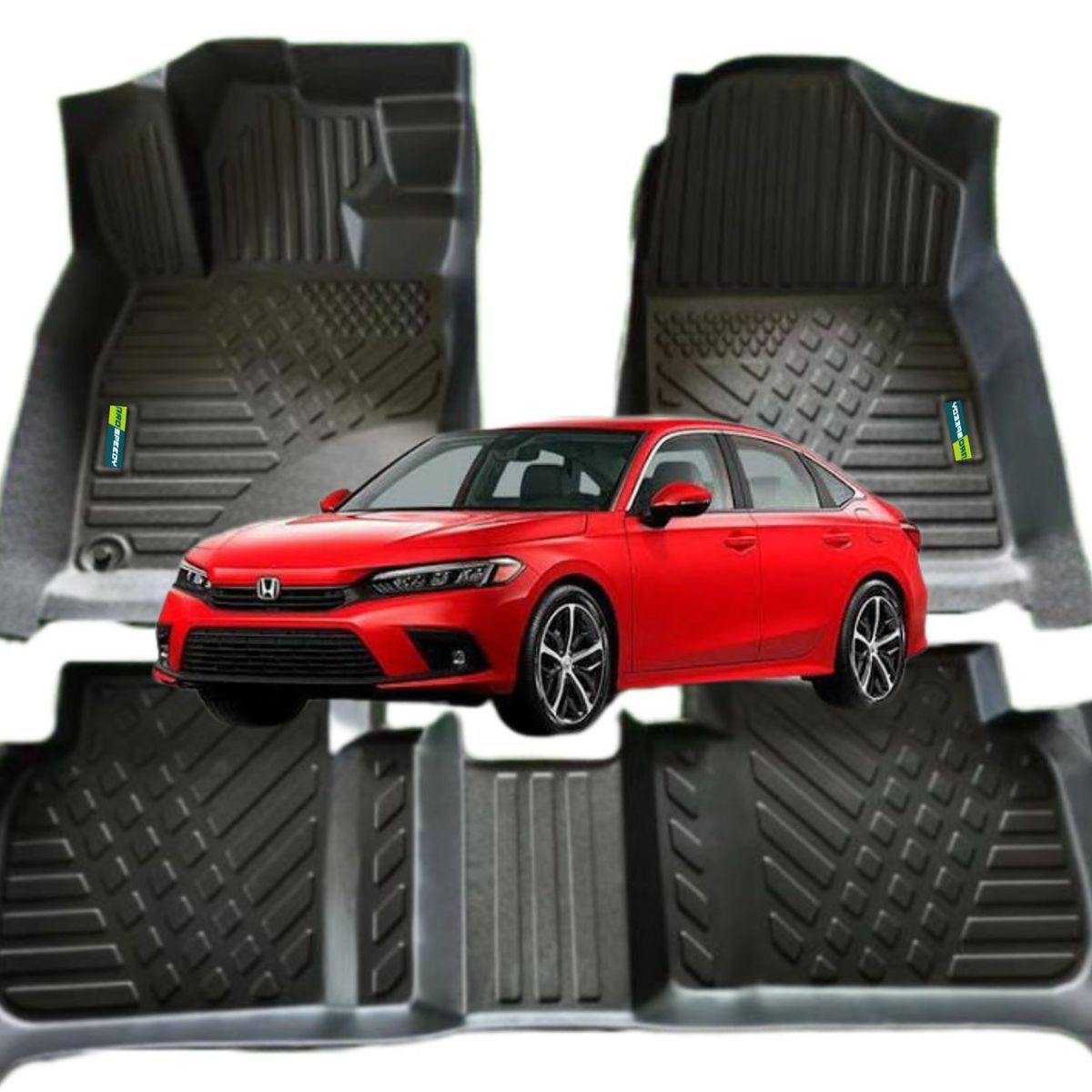 GENERICO - PISOS CALCE PERFECTO PROSPEEDY HONDA CIVIC 2022+ 3PIEZAS