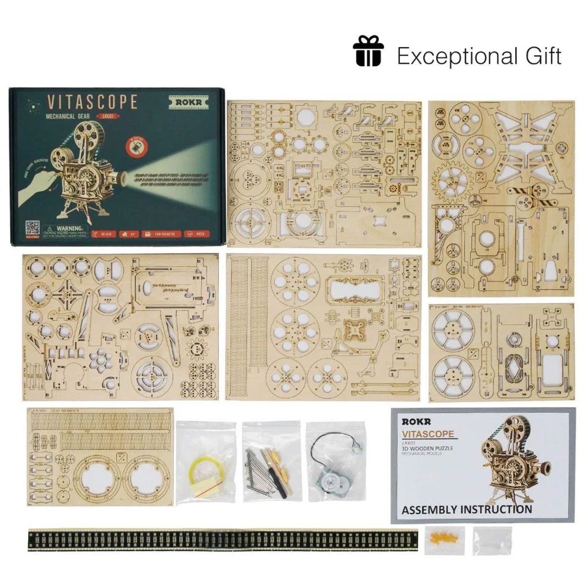 ROBOTIME - Vitascopio Puzzle 3d Engranaje Mecánico Robotime