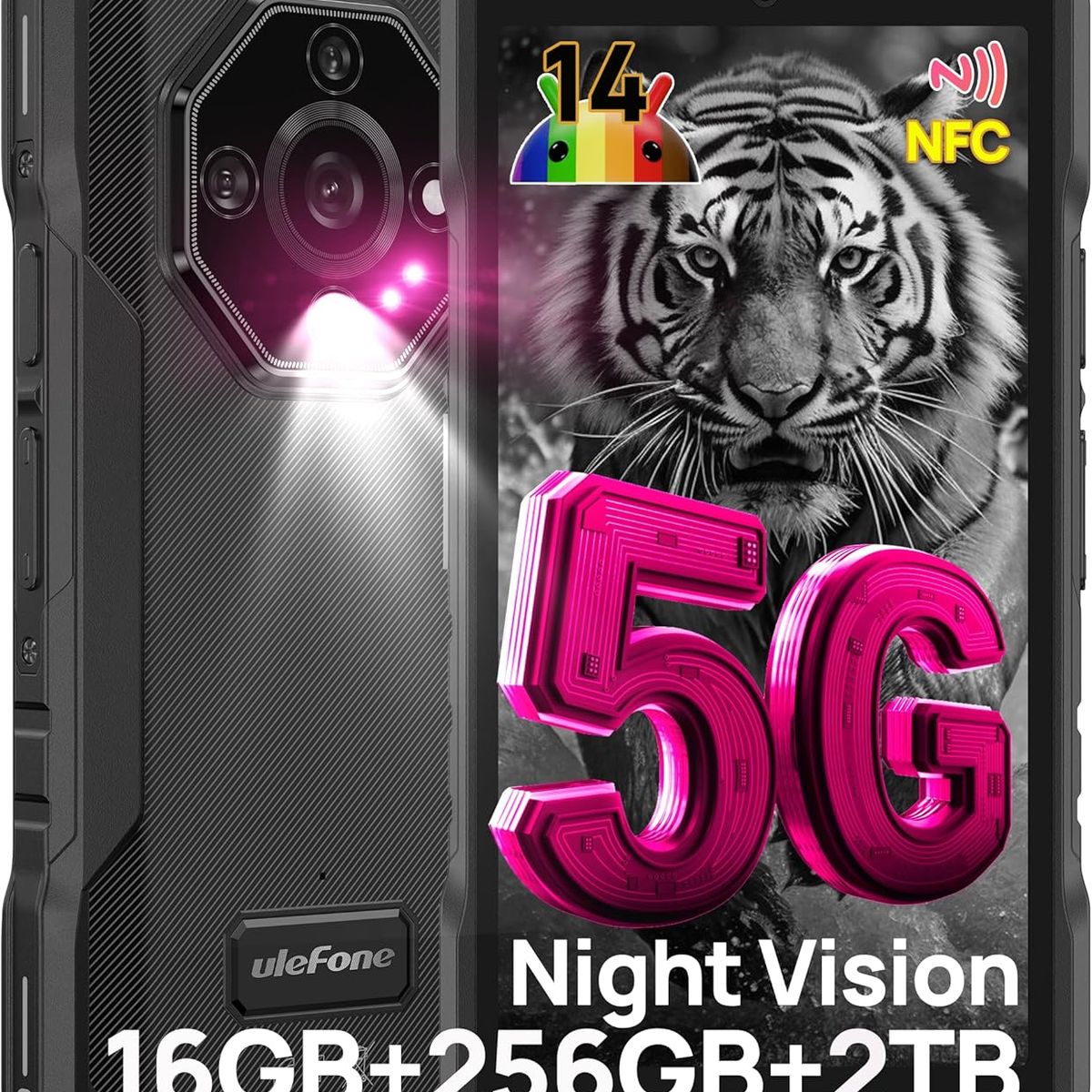 ULEFONE - Ulefone ArmorX32 Pro 5G Celular 16GB+256GB-black