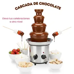 MOVI - Cascada Fuente Chocolate Fondue 4 Niveles Acero Inoxidable