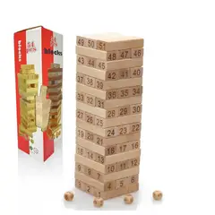 GENERICO - Juego de Madera Estilo Jenga Familiar 54 Piezas High