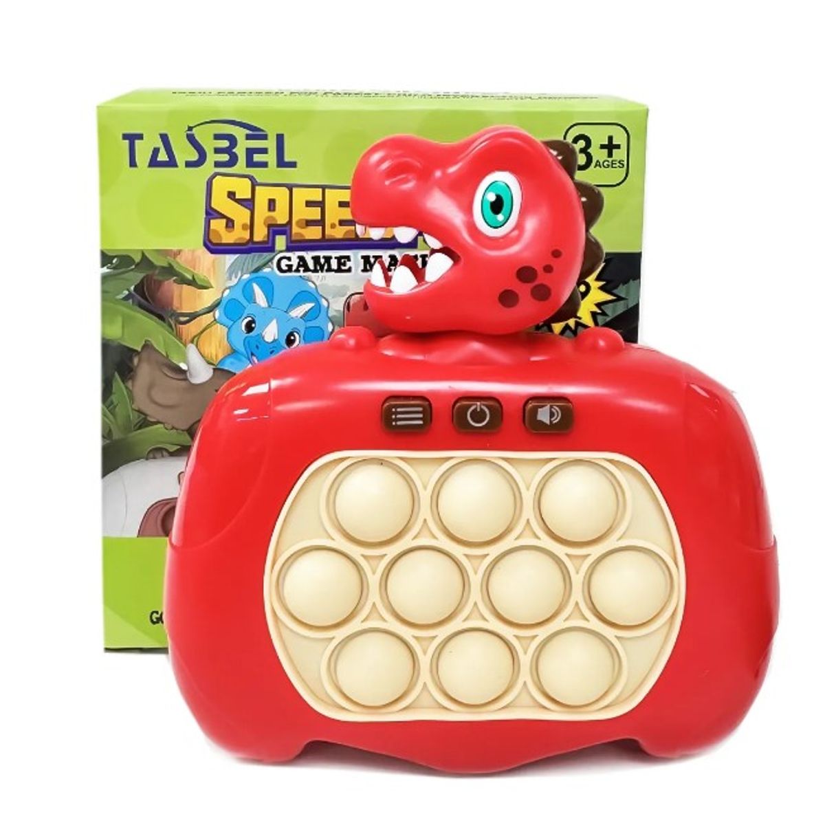 GENERICO - Pop It Juego portátil Diseño Dino Rojo para Niño