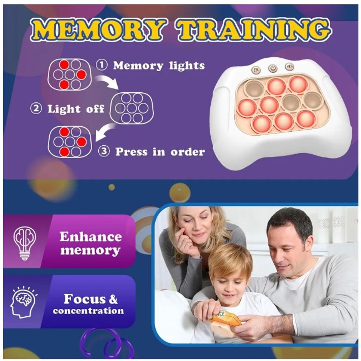 GENERICO - Pop It Juego portátil Diseño Dino Rojo para Niño