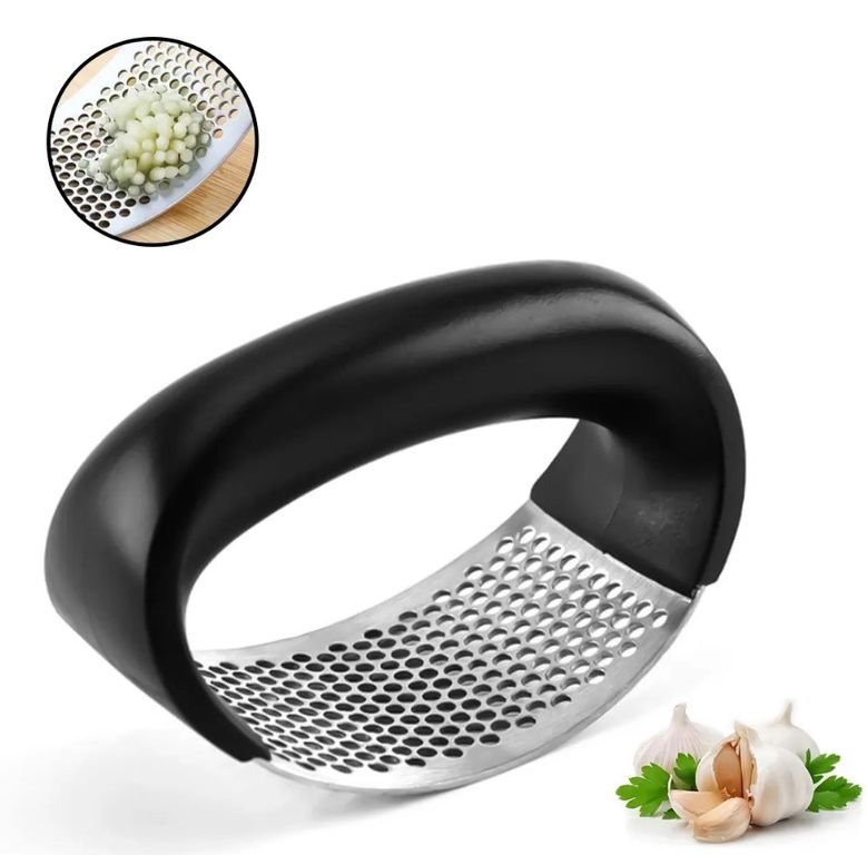 GENERICO Prensa Trituradora de Ajo Utensilio Cocina Negro